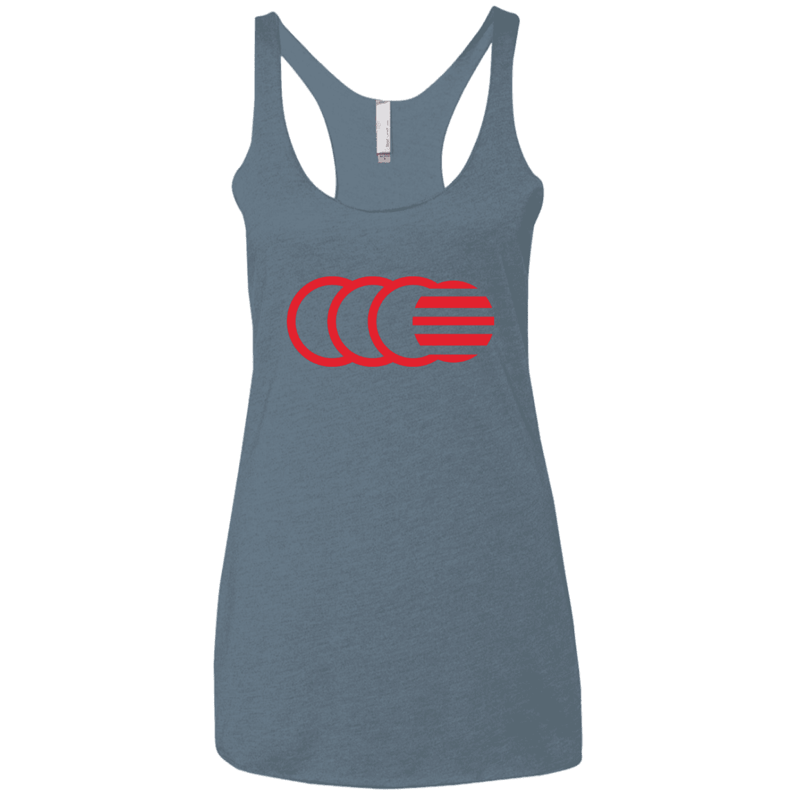 T-Shirts Indigo / X-Small That's No Moon Women's Triblend Racerback Tank