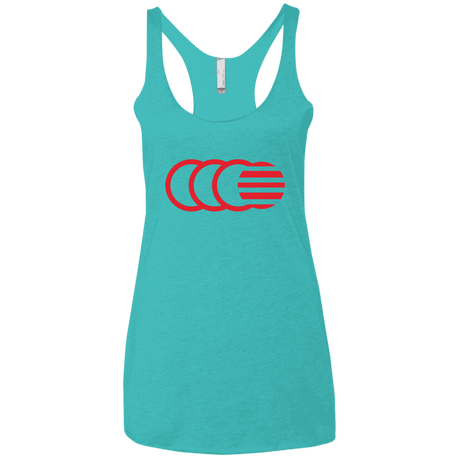 T-Shirts Tahiti Blue / X-Small That's No Moon Women's Triblend Racerback Tank