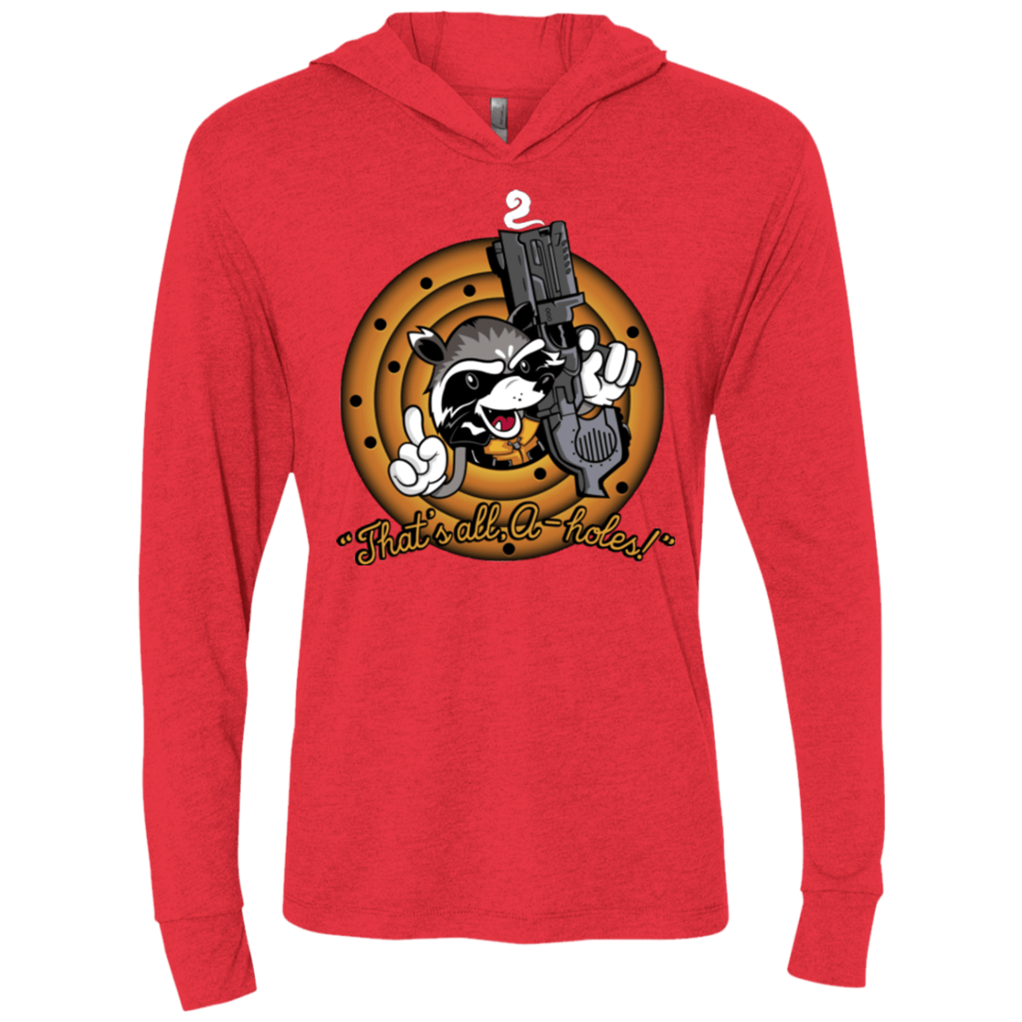 Thats All A-Holes Triblend Long Sleeve Hoodie Tee