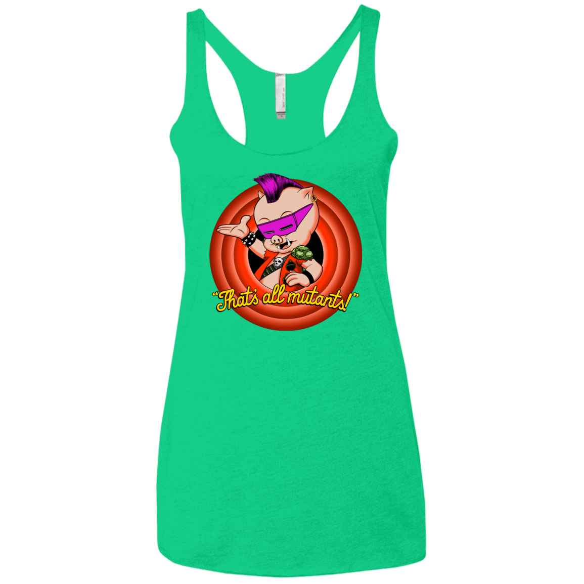 T-Shirts Envy / X-Small Thats all Mutants Women's Triblend Racerback Tank