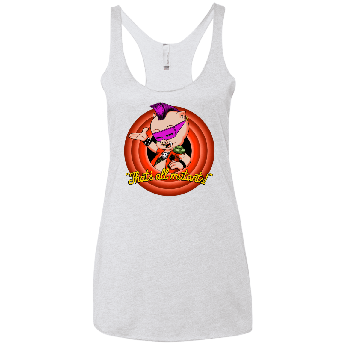 T-Shirts Heather White / X-Small Thats all Mutants Women's Triblend Racerback Tank