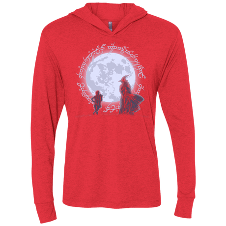 T-Shirts Vintage Red / X-Small The Adventure Begins Triblend Long Sleeve Hoodie Tee