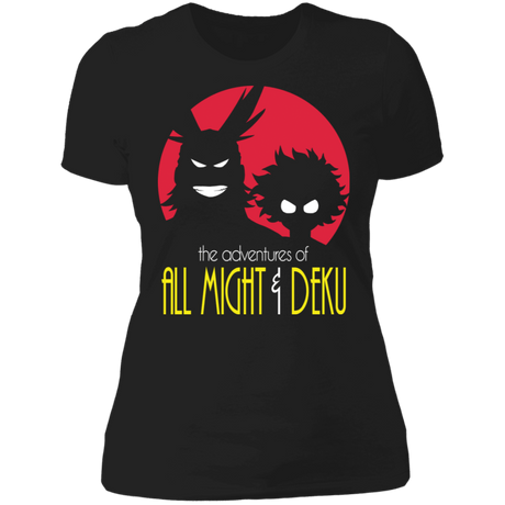 T-Shirts Black / X-Small The Adventures of All Might & Deku Women's Premium T-Shirt