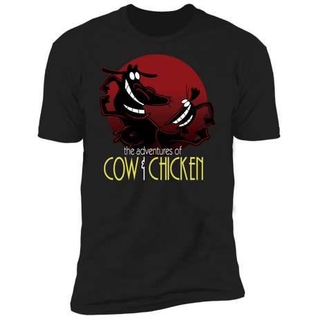 T-Shirts Black / X-Small The Adventures of Cow and Chicken Men's Premium T-Shirt