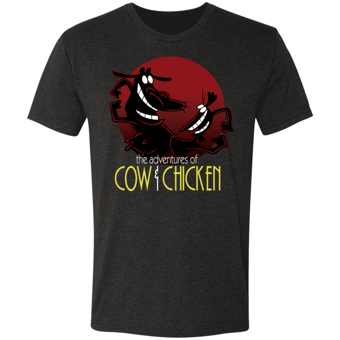 T-Shirts Vintage Black / S The Adventures of Cow and Chicken Men's Triblend T-Shirt