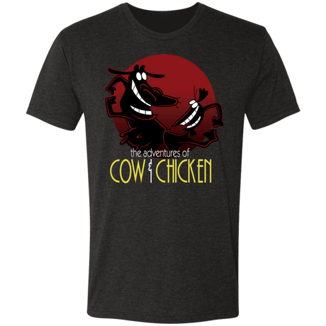 T-Shirts Vintage Black / S The Adventures of Cow and Chicken Men's Triblend T-Shirt