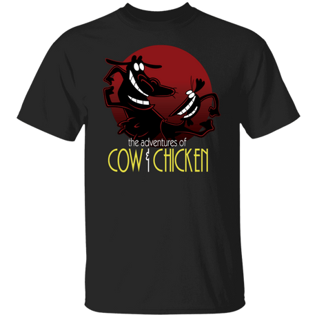 T-Shirts Black / S The Adventures of Cow and Chicken T-Shirt