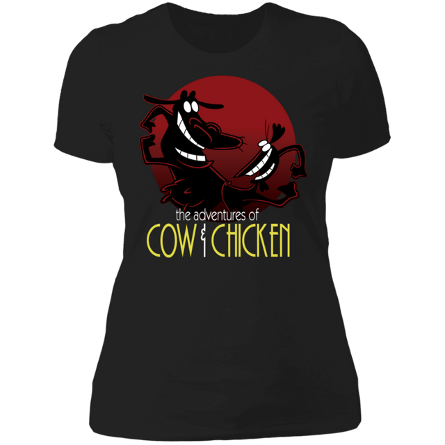 T-Shirts Black / X-Small The Adventures of Cow and Chicken Women's Premium T-Shirt
