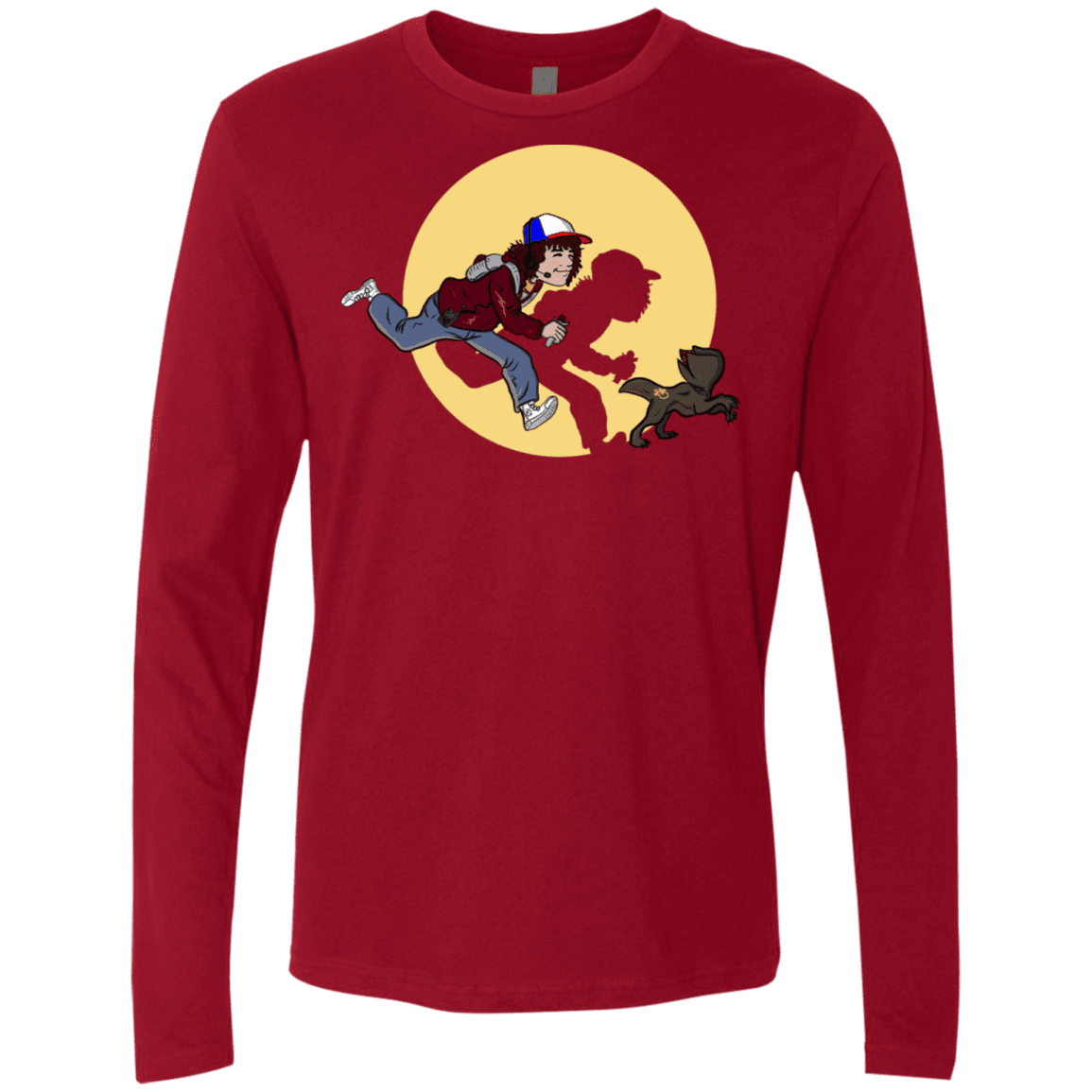 T-Shirts Cardinal / S The Adventures of Dustin Men's Premium Long Sleeve