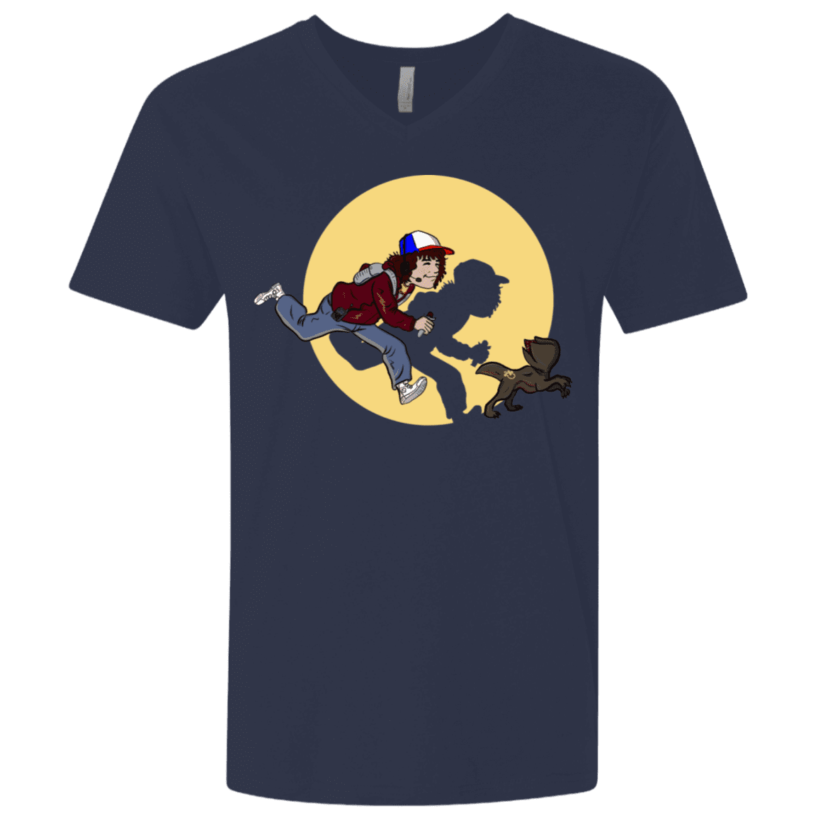 T-Shirts Midnight Navy / X-Small The Adventures of Dustin Men's Premium V-Neck