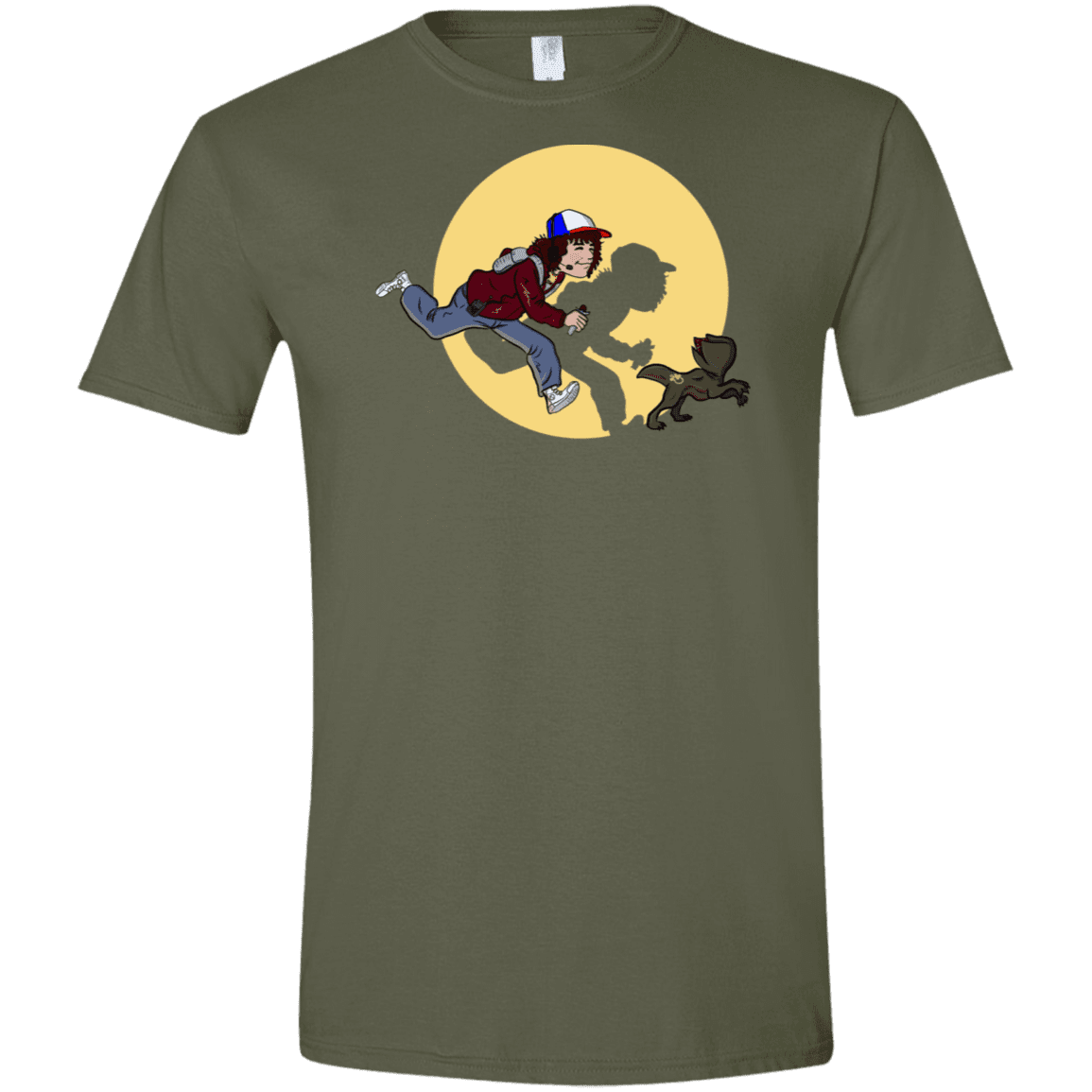 T-Shirts Military Green / S The Adventures of Dustin Men's Semi-Fitted Softstyle