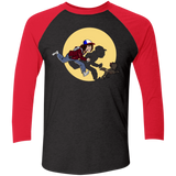 T-Shirts Vintage Black/Vintage Red / X-Small The Adventures of Dustin Men's Triblend 3/4 Sleeve