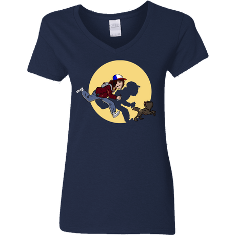 T-Shirts Navy / S The Adventures of Dustin Women's V-Neck T-Shirt