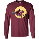 T-Shirts Maroon / YS The Adventures of Dustin Youth Long Sleeve T-Shirt