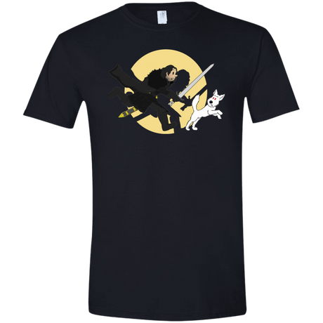 T-Shirts Black / X-Small The Adventures of Jon Snow Men's Semi-Fitted Softstyle
