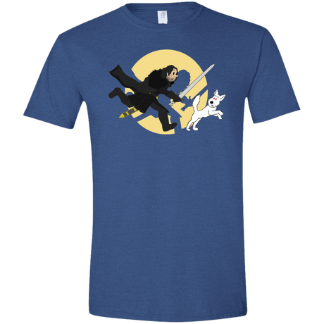 T-Shirts Heather Royal / X-Small The Adventures of Jon Snow Men's Semi-Fitted Softstyle
