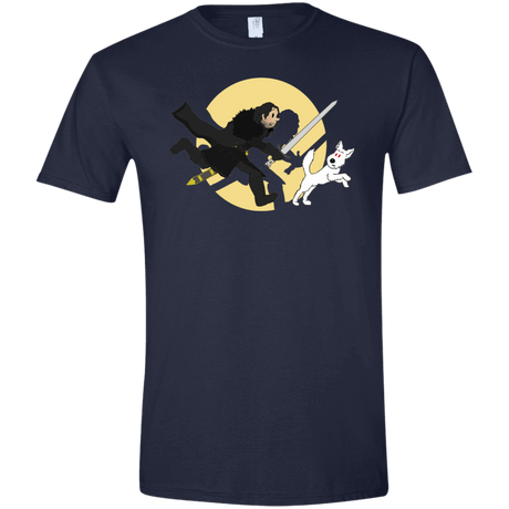 T-Shirts Navy / X-Small The Adventures of Jon Snow Men's Semi-Fitted Softstyle
