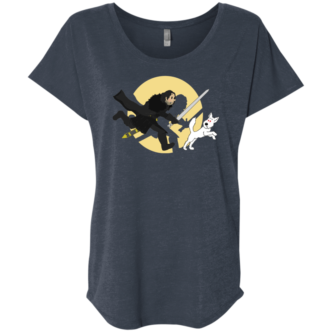 T-Shirts Vintage Navy / X-Small The Adventures of Jon Snow Triblend Dolman Sleeve