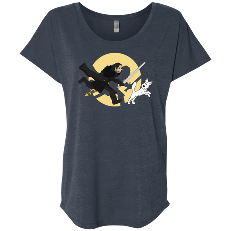 T-Shirts Vintage Navy / X-Small The Adventures of Jon Snow Triblend Dolman Sleeve