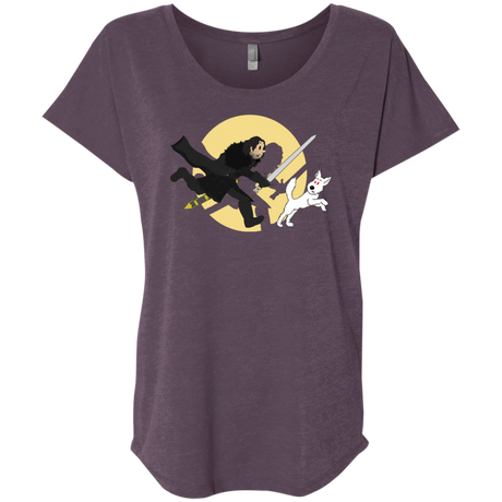 T-Shirts Vintage Purple / X-Small The Adventures of Jon Snow Triblend Dolman Sleeve