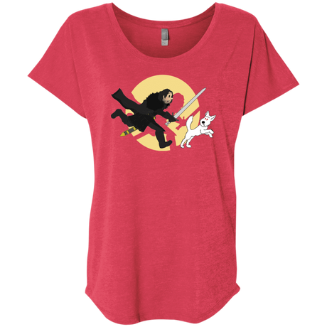 T-Shirts Vintage Red / X-Small The Adventures of Jon Snow Triblend Dolman Sleeve