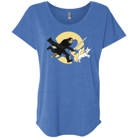 T-Shirts Vintage Royal / X-Small The Adventures of Jon Snow Triblend Dolman Sleeve