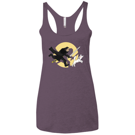 T-Shirts Vintage Purple / X-Small The Adventures of Jon Snow Women's Triblend Racerback Tank