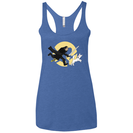 T-Shirts Vintage Royal / X-Small The Adventures of Jon Snow Women's Triblend Racerback Tank