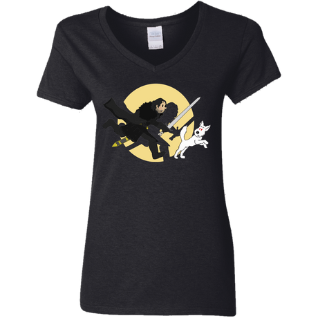 T-Shirts Black / S The Adventures of Jon Snow Women's V-Neck T-Shirt