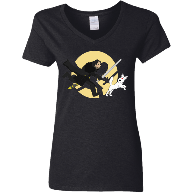 T-Shirts Black / S The Adventures of Jon Snow Women's V-Neck T-Shirt