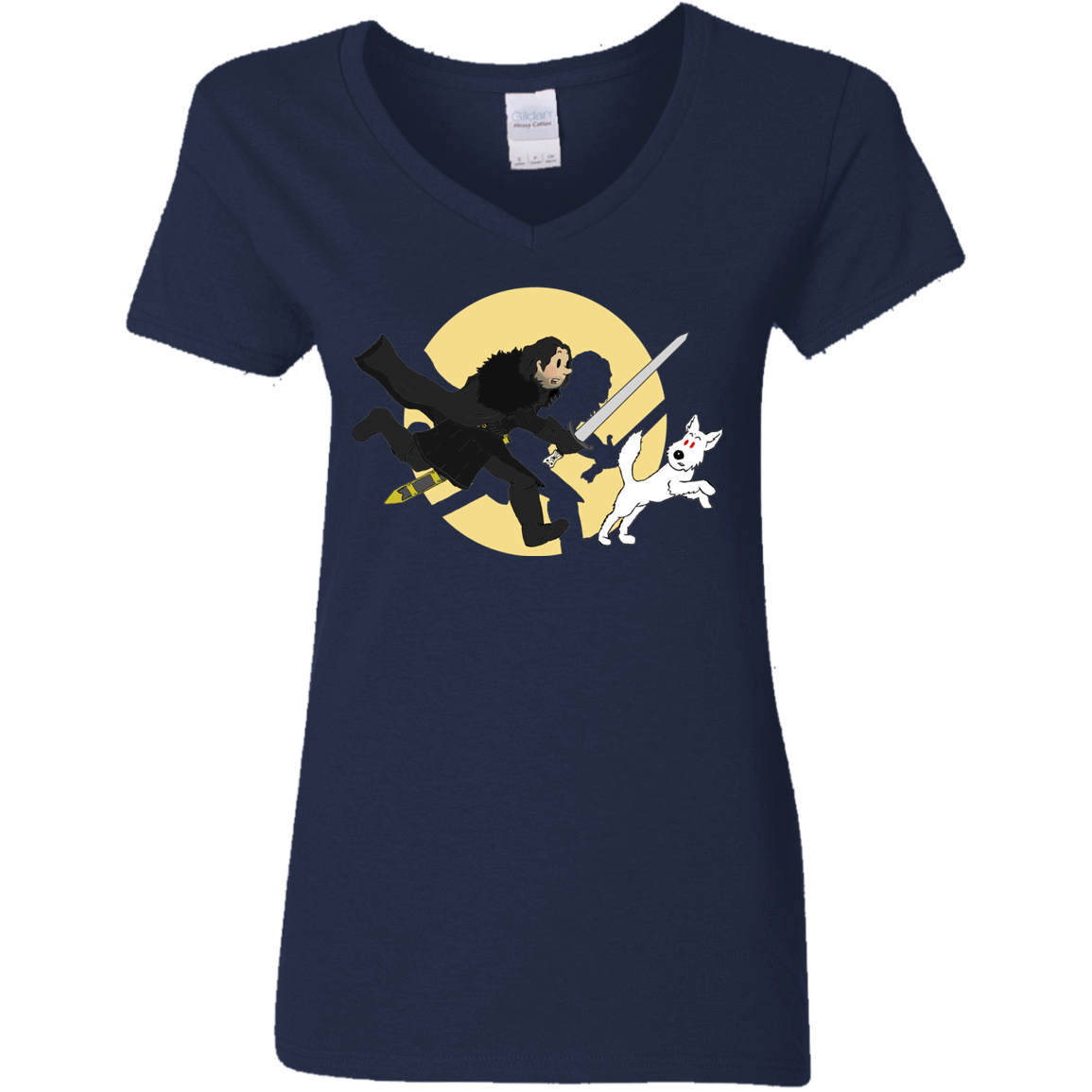 T-Shirts Navy / S The Adventures of Jon Snow Women's V-Neck T-Shirt