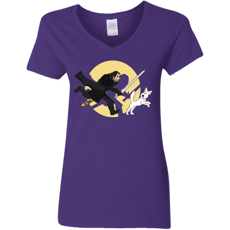 T-Shirts Purple / S The Adventures of Jon Snow Women's V-Neck T-Shirt