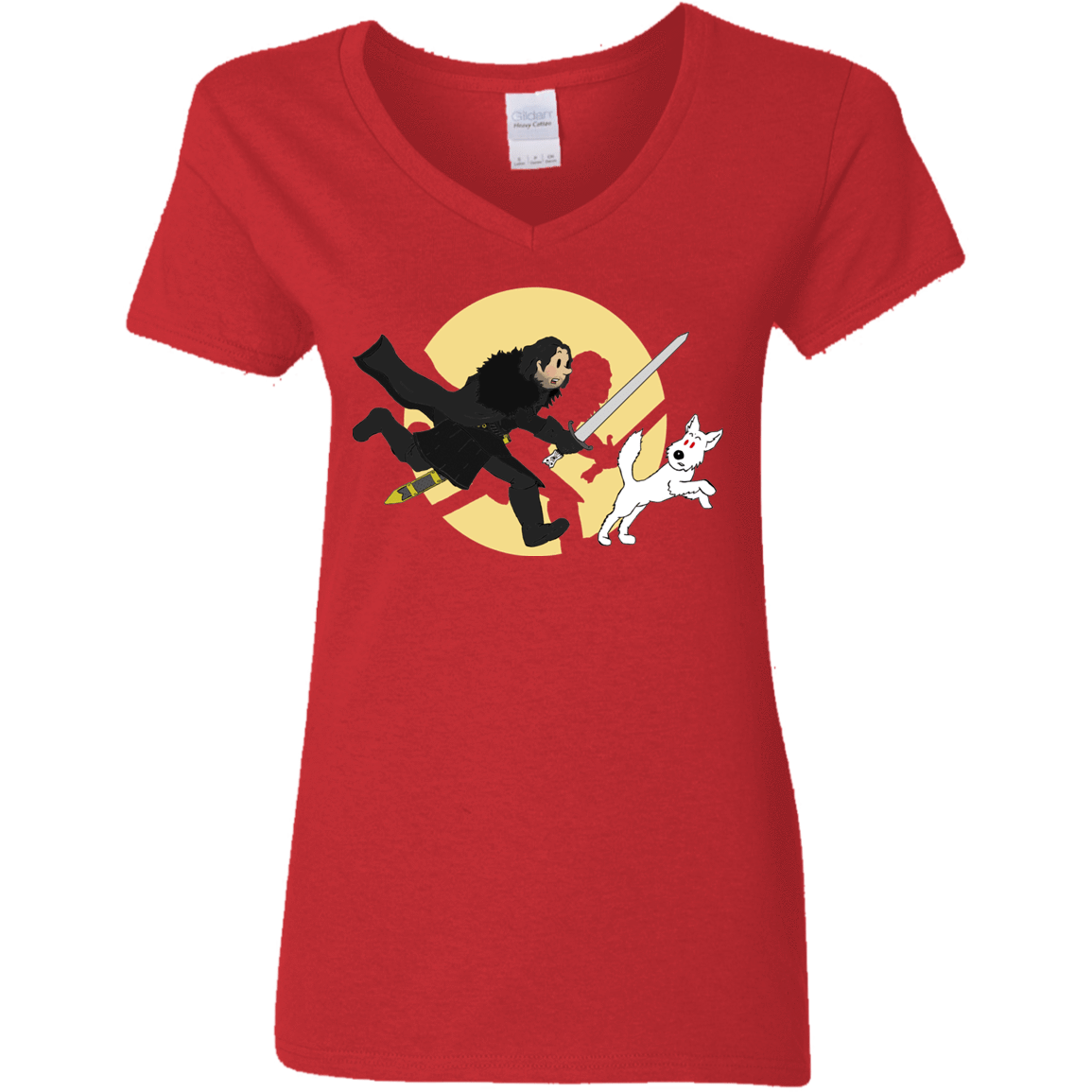 T-Shirts Red / S The Adventures of Jon Snow Women's V-Neck T-Shirt