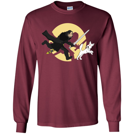 T-Shirts Maroon / YS The Adventures of Jon Snow Youth Long Sleeve T-Shirt