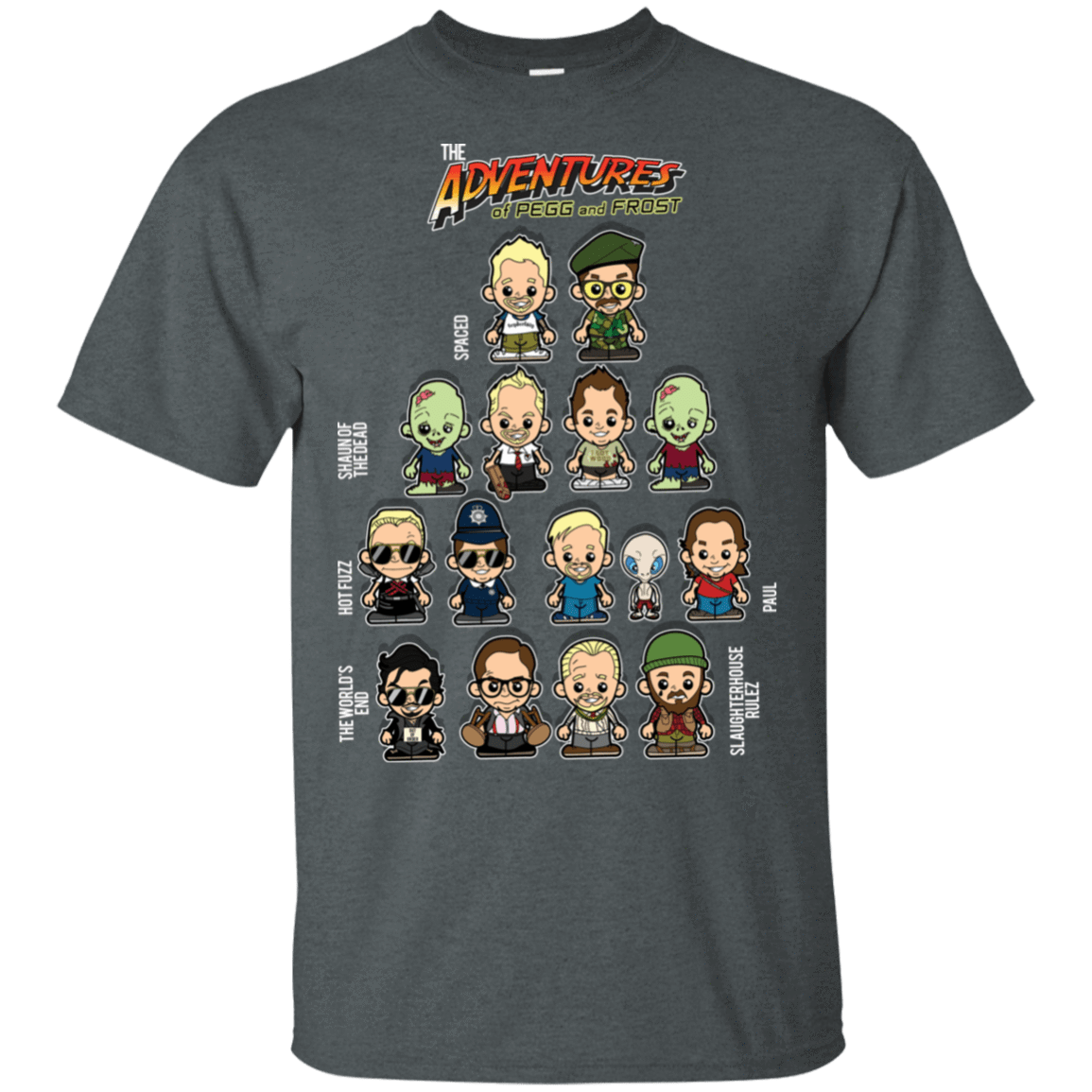 T-Shirts Dark Heather / S The Adventures of Pegg and Frost T-Shirt