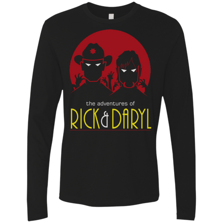 T-Shirts Black / Small The Adventures of Rick and Daryl Men's Premium Long Sleeve