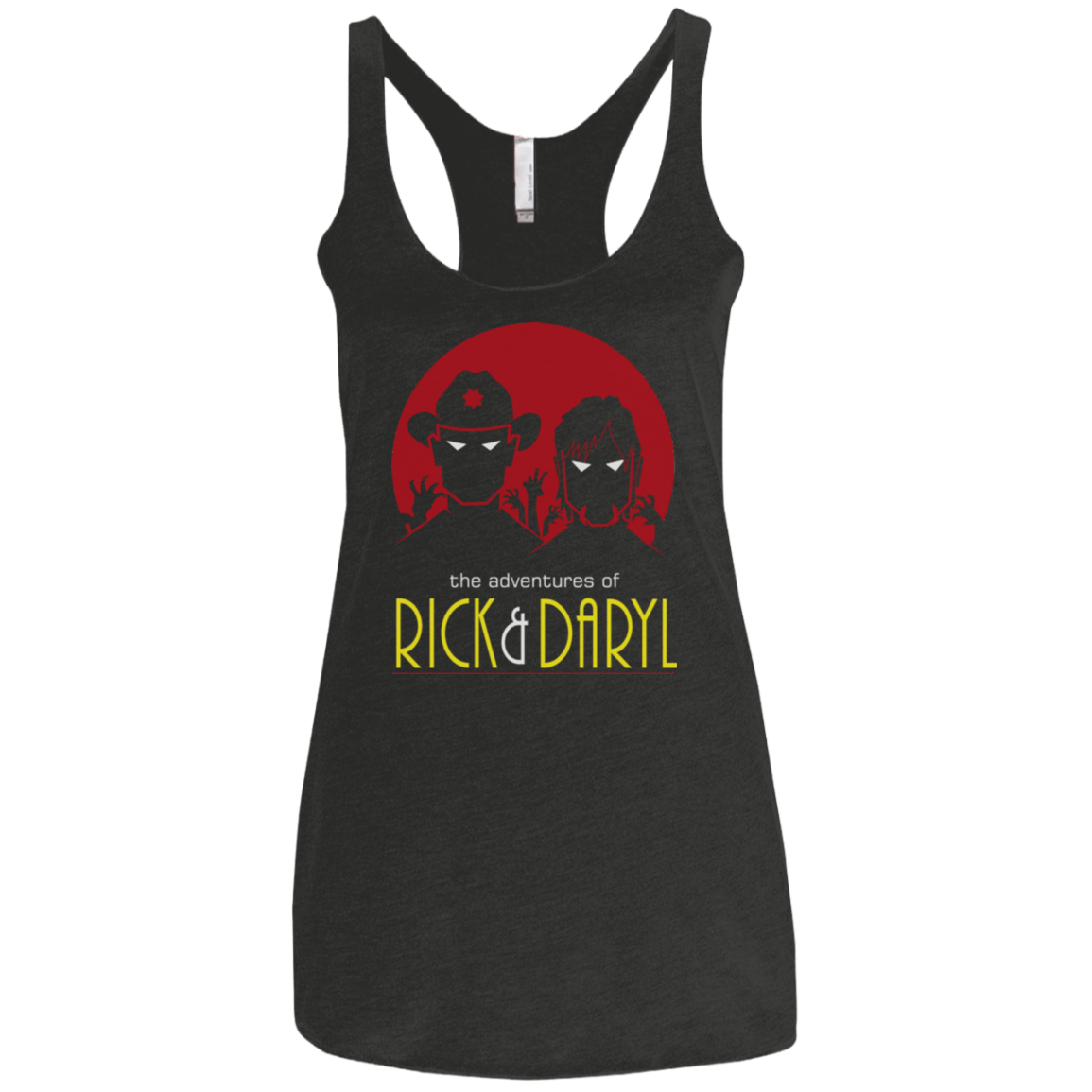 T-Shirts Vintage Black / X-Small The Adventures of Rick and Daryl Women's Triblend Racerback Tank
