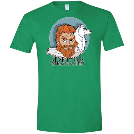 T-Shirts Heather Irish Green / S The Adventures of Tormund and Ghost Men's Semi-Fitted Softstyle