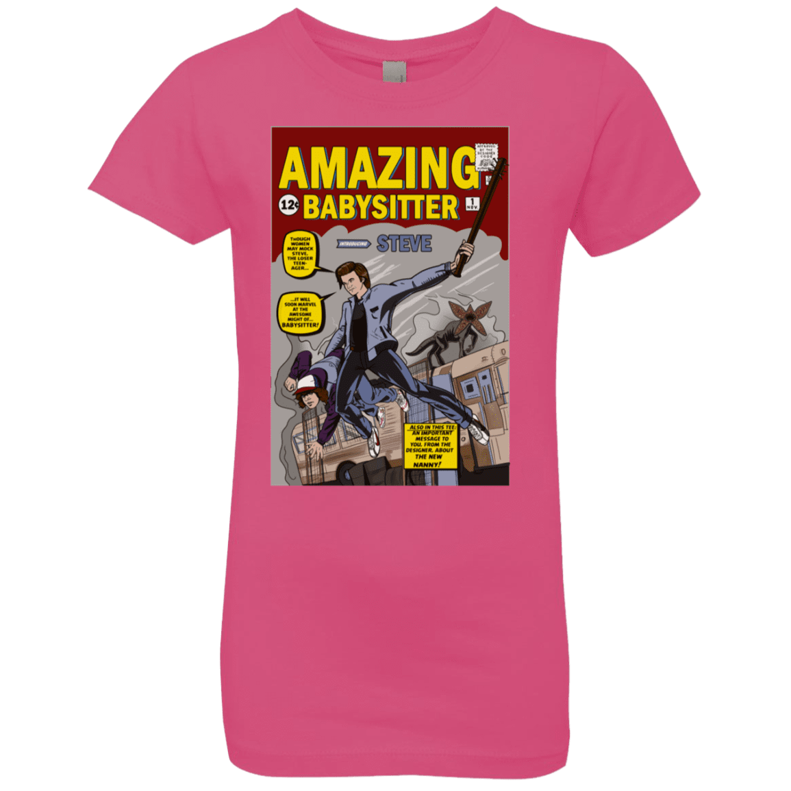 T-Shirts Hot Pink / YXS The Amazing Babysitter Girls Premium T-Shirt