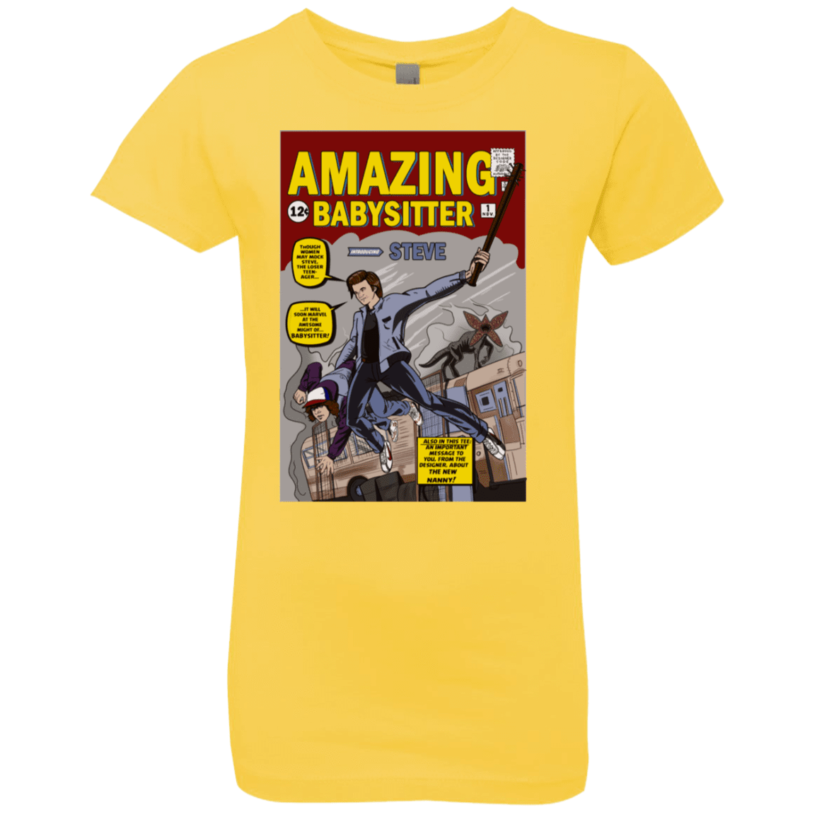 T-Shirts Vibrant Yellow / YXS The Amazing Babysitter Girls Premium T-Shirt