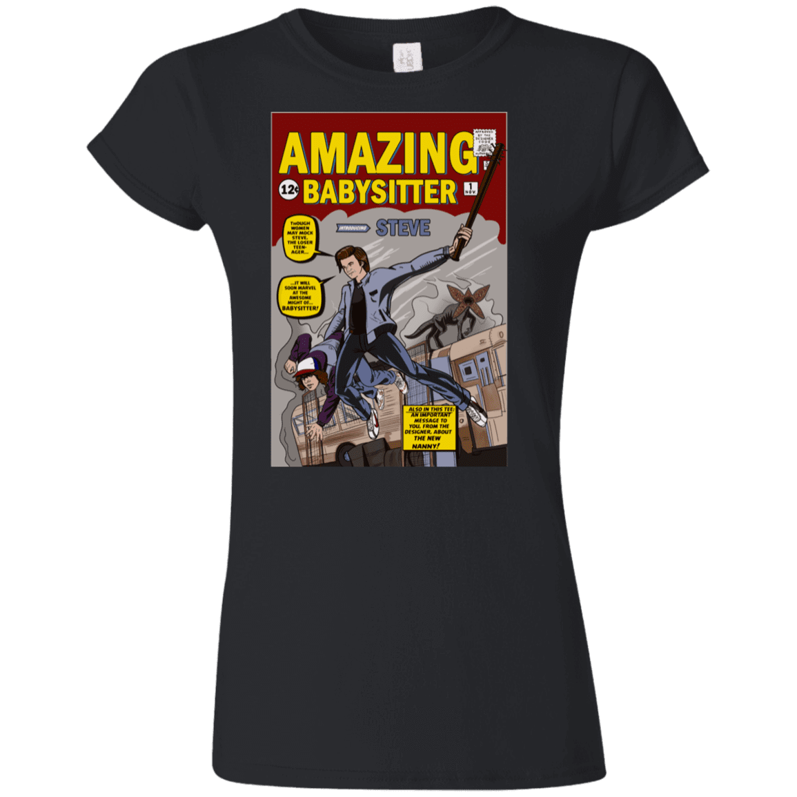 T-Shirts Black / S The Amazing Babysitter Junior Slimmer-Fit T-Shirt