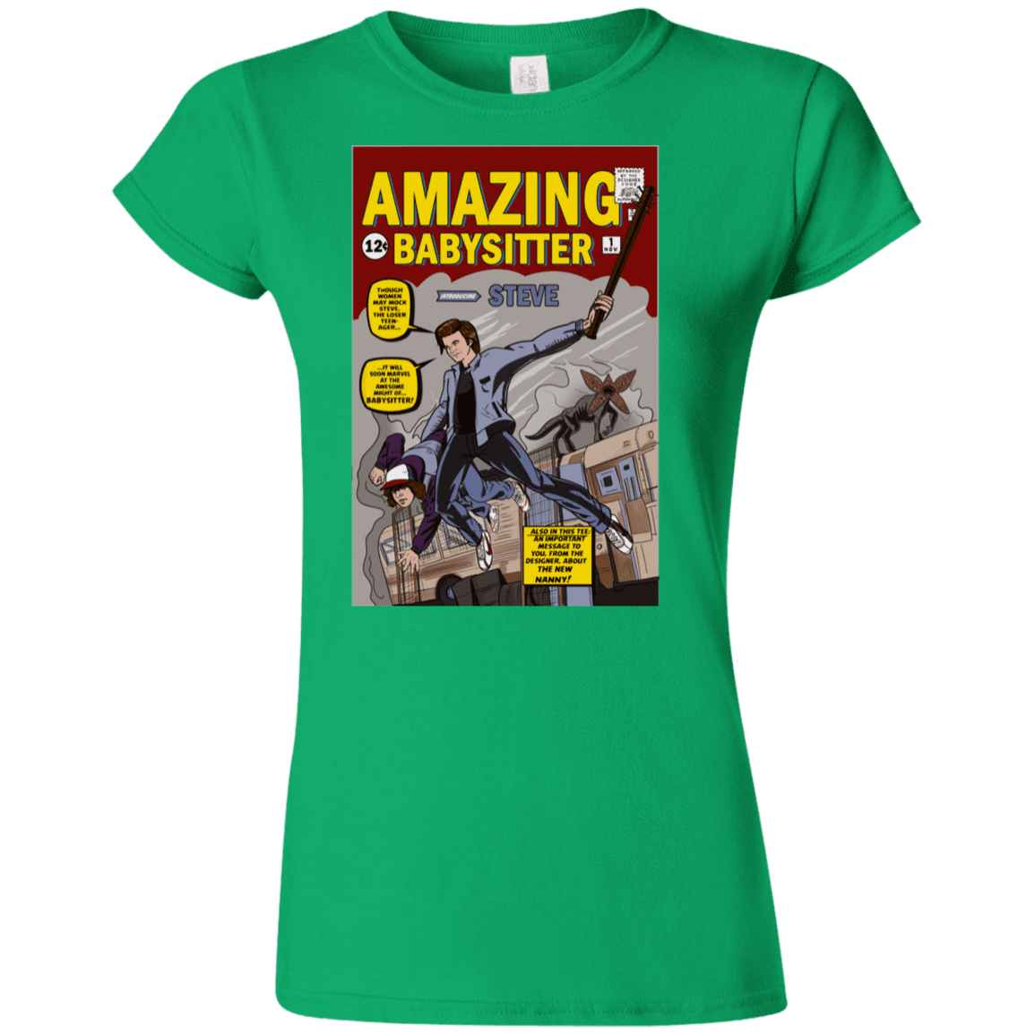 T-Shirts Irish Green / S The Amazing Babysitter Junior Slimmer-Fit T-Shirt