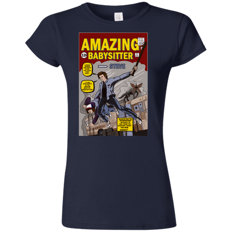 T-Shirts Navy / S The Amazing Babysitter Junior Slimmer-Fit T-Shirt