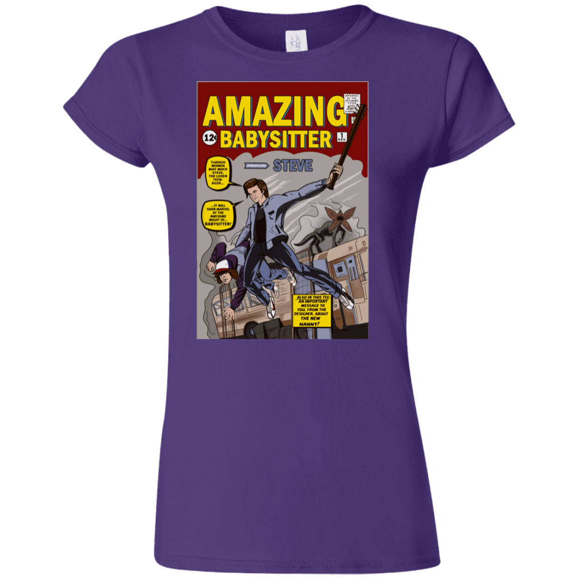 T-Shirts Purple / S The Amazing Babysitter Junior Slimmer-Fit T-Shirt