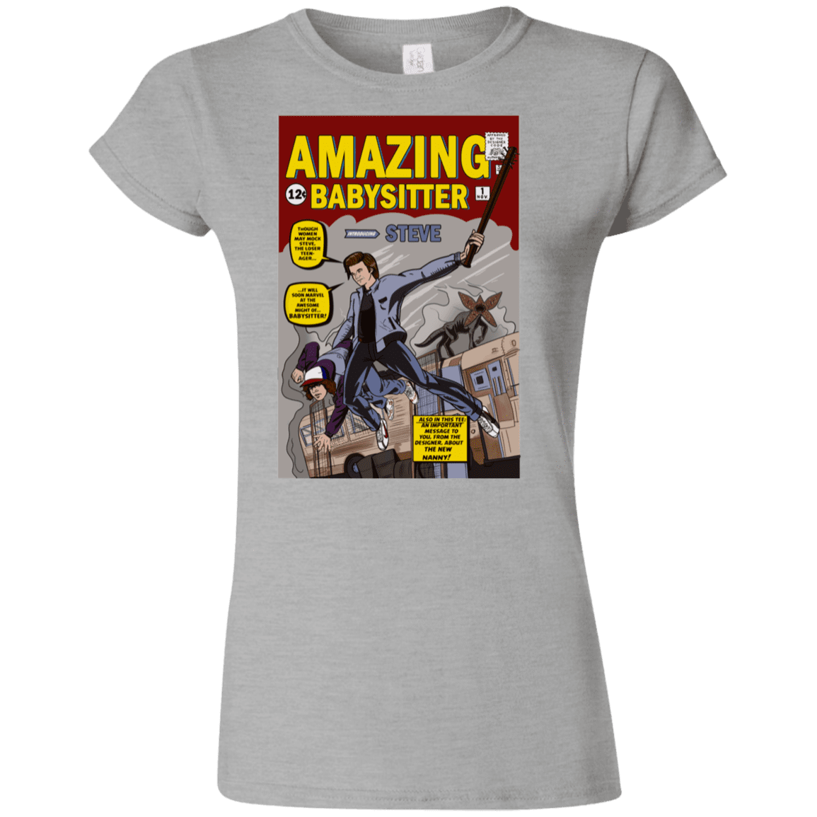 T-Shirts Sport Grey / S The Amazing Babysitter Junior Slimmer-Fit T-Shirt