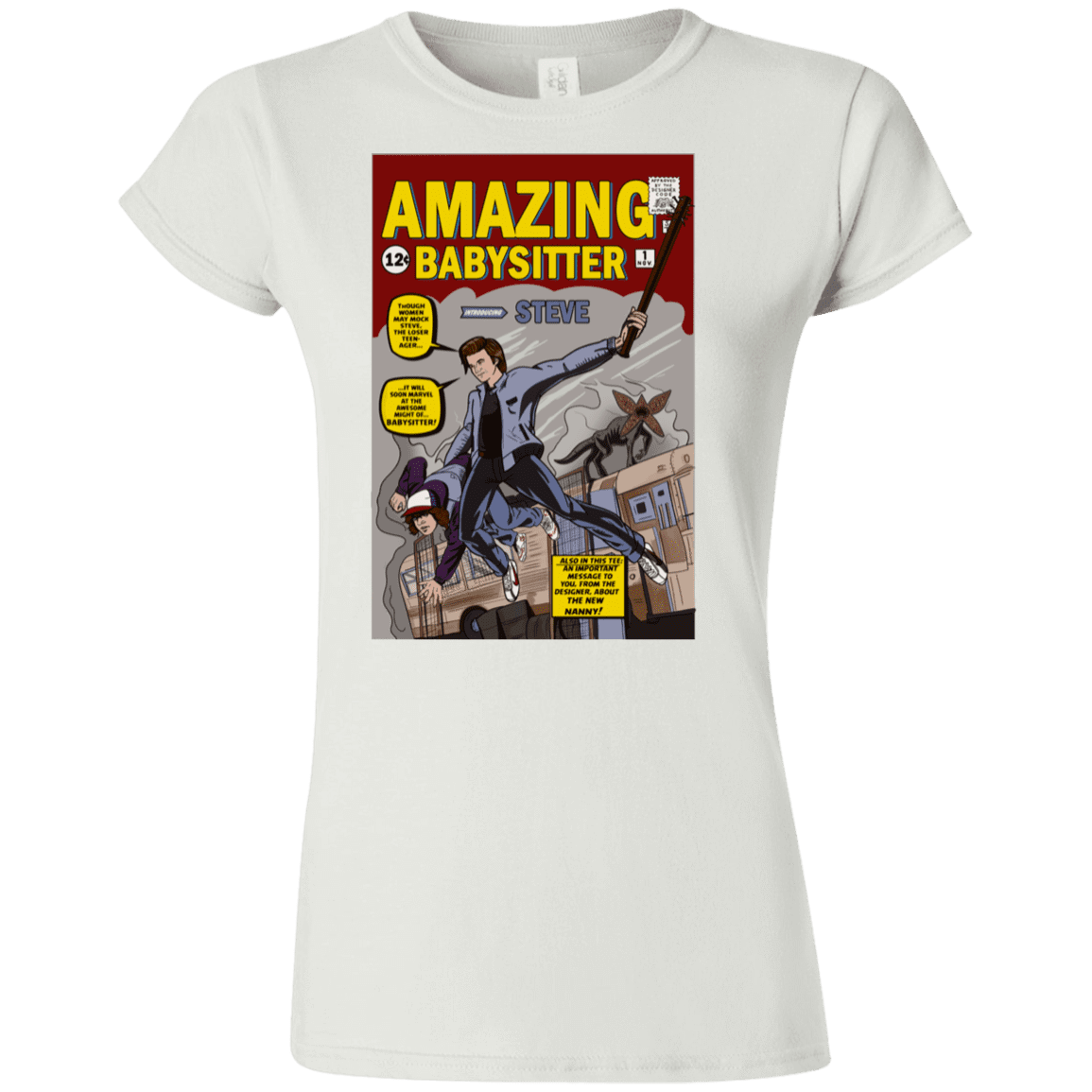 T-Shirts White / S The Amazing Babysitter Junior Slimmer-Fit T-Shirt