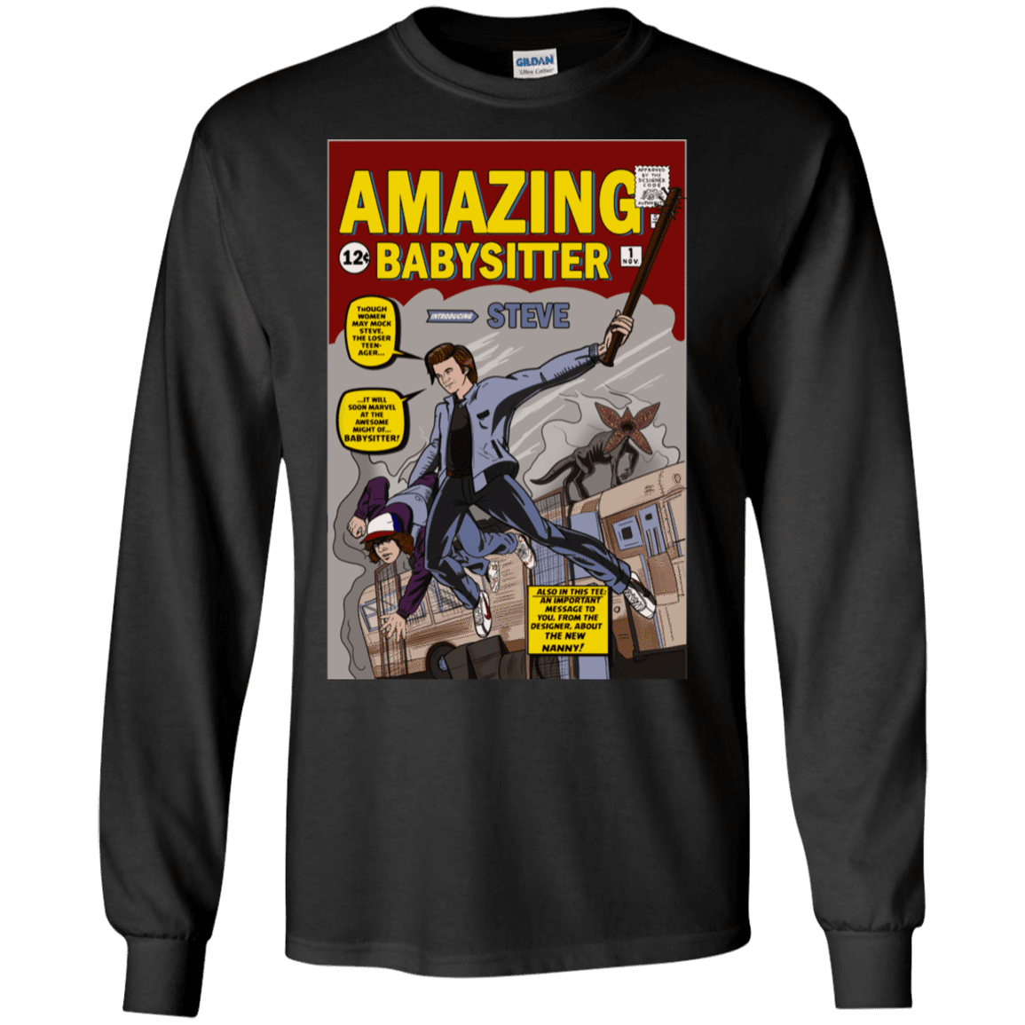 T-Shirts Black / S The Amazing Babysitter Men's Long Sleeve T-Shirt