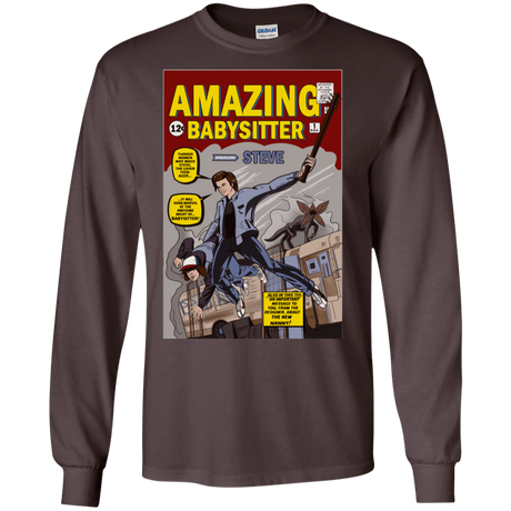 T-Shirts Dark Chocolate / S The Amazing Babysitter Men's Long Sleeve T-Shirt