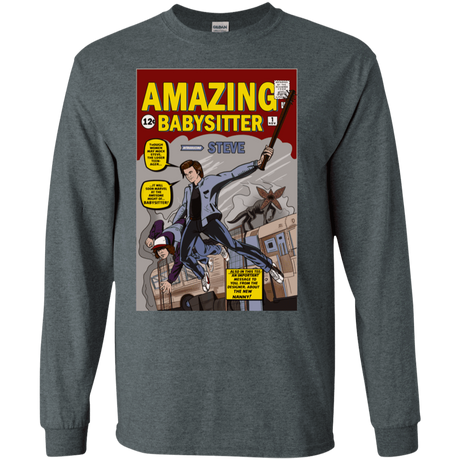 T-Shirts Dark Heather / S The Amazing Babysitter Men's Long Sleeve T-Shirt