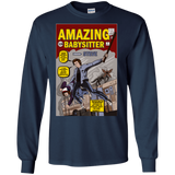 T-Shirts Navy / S The Amazing Babysitter Men's Long Sleeve T-Shirt